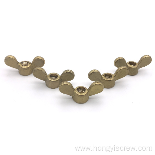 DIN315copper yellow zinc brass butterfly wing lock nuts